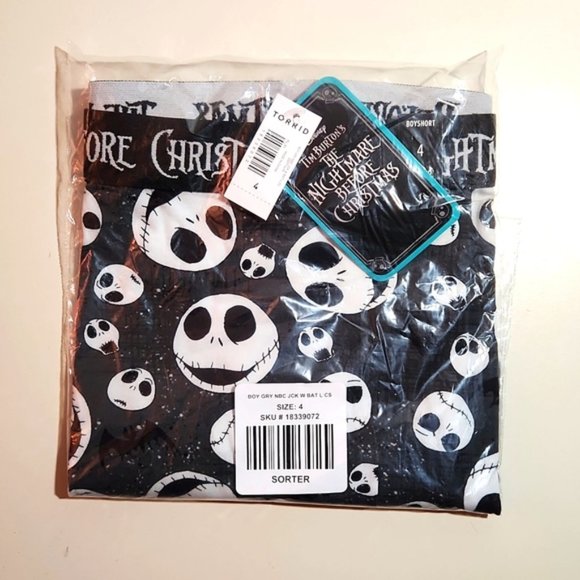 ❤️NWT VINTAGE TORRID PANTY NIGHTMARE BEFORE CHRISTMAS SKELLINGTON HALLOWEEN - Picture 9 of 14